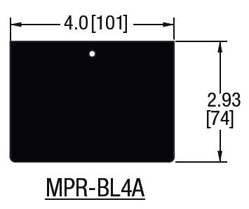 Middle Atlantic MPR-BL4A 4" Blank Cover For MPR Raceway