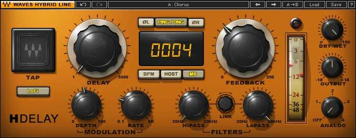 Waves H-Delay Hybrid Delay Plugin HDELAY-TDM
