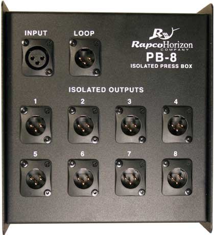 RapcoHorizon Music PB-8 8-Channel Table Top Press Box PB-8