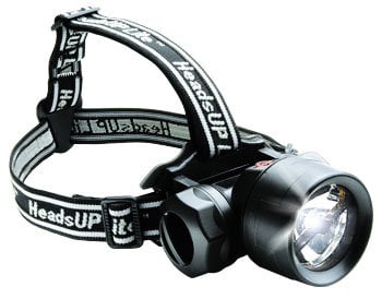 Pelican Cases 2680 HeadsUp Lite Recoil LED Hands-Free Flashlight (Carded) 2680C