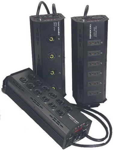 Leprecon 90-06-0258 (ULD340-STANDARD) ULD-340 Stage Pin 4-Channel Tree-Mount Dimmer ULD340-STANDARD