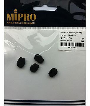 MIPRO 4CP0006 (4) Foam Windscreens For MU-55L/MU-55H