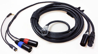 Peter Engh Pro Audio PE-1002 M3 7-Pin Quick Release Cable System Set: 18 ft. Hirose 10-Pim Mixer End & 34" Standard Camera End (Stereo Headphone Tap) PE-1002