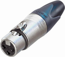Neutrik NC3FXX-D 3-Pin XLR-F Cable Connector with Nickel Housing NC3FXX-D