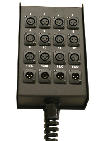 Rapco S20BFLR 16-Channel  Stage Box With 4xXLR Returns And Strain Relief