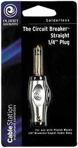 Planet Waves PW-AGP-1 Straight 1/4” Circuit Breaker Plug PW-AGP-1