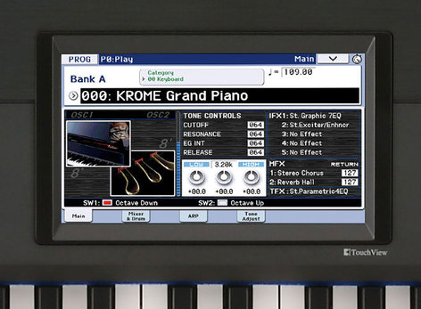 Korg KROME-73 Krome 73 73-Key Music Workstation Keyboard