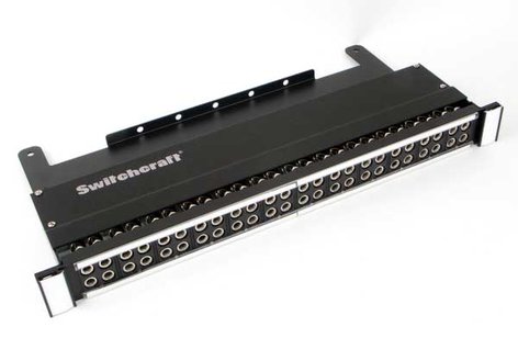 Switchcraft MT48K1HNX 2X24 1/4" Longframe Solder Bay w/Cable Tray, Half Normalled, 1RU MT48K1HNX
