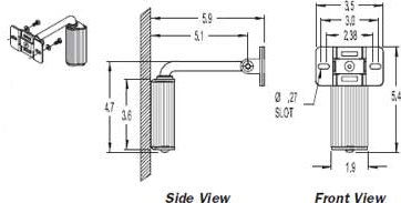 Allen Products/Adaptive Technologies MM-008-CM-BT MultiMount Pan and Tilt Speaker Mount in Black MM-008-CM-BT