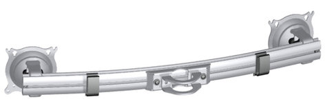 Chief Manufacturing KTA220B Dual Monitor Pole Clamp, Black (Silver shown) KTA220B