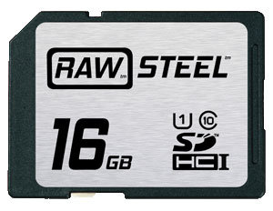 Hoodman Corporation RAWSDHC16GBU1 16GB RAW STEEL Ultra High Speed UHS-1 Card RAWSDHC16GBU1