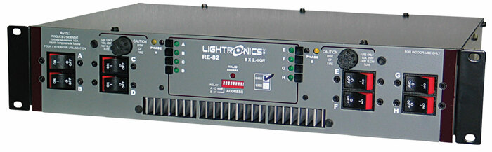 Lightronics RE82D 8-Channel Rack Mount Dimmer With DMX