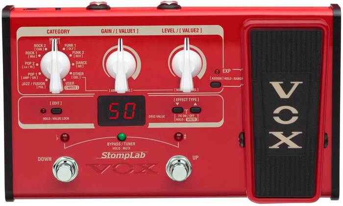 Vox Amplification StompLan IIB Multi-Effects Bass Pedal with Wah Pedal STOMPLAB-2B