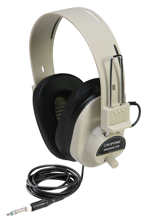 Califone International 2924AVPS Stereo Headphones, Beige 2924AVPS