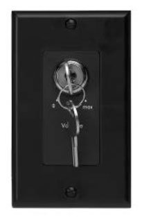 Lowell KL100-DB 100W Auto-Trans Single-Gang Keylock Volume Control Attenuator (Black/Black) KL100-DB