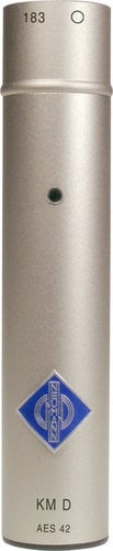 Neumann KM 183 D Mini Digital Microphone System: KK 183 Omnidirectional Capsule and KM D Output Stage in Satin Nickel with Accessories KM183D-SET