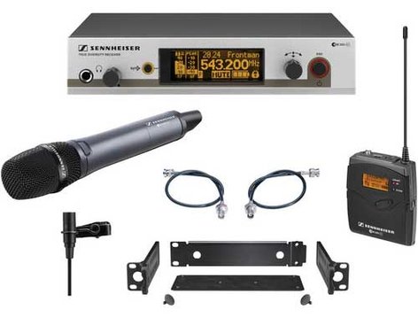 Sennheiser EW312/365-G3 Wireless Handheld and Bodypack Microphone System with the e865 & ME2 Lav EW312/365-G3