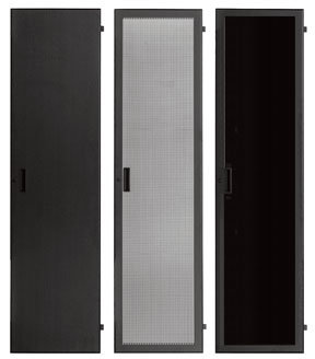 Lowell LFD-10FV Fully Vented Front Door For 10 Unit Racks, Locking Black