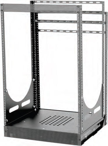 Lowell LPTR4-2123 Pull And Turn 21 Unit Rack With 4 Slides, 23" Deep, Black