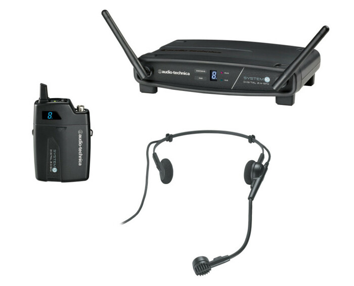 Audio-Technica ATW-1101/H System 10 Stack-mount 2.4 GHz Wireless System With PRO8HEcW Headworn Mic