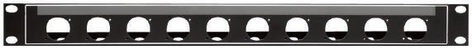 Lowell N10P-ID-1 1 RU Neutrik 10-Hole Panel with Pocket-ID® N10P-ID-1