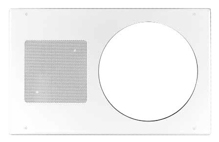 Lowell SCB-300 Grille For Recessed Clock/Speaker, Steel, 27.25"x17", White