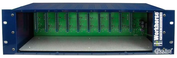 Radial Engineering Powerhouse 10 Slot Power-Rack, 19" 3RU, 1600 Ma Power Supply