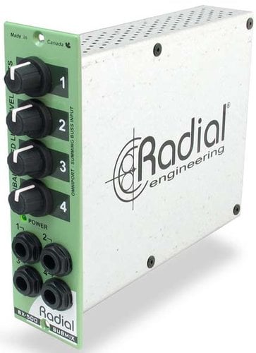 Radial Engineering SubMix 4X1 Mixer Module For Keyboards, Effect Returns And Tape Monitor