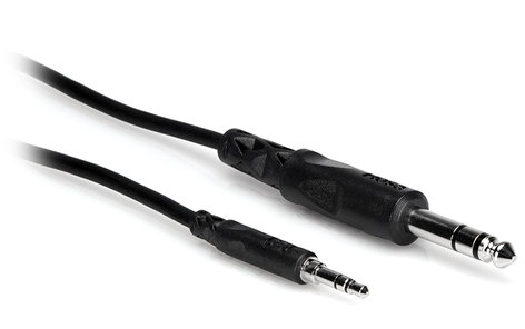 Hosa CMS-105 5ft Stereo Interconnect Cable, 3.5mm TRS to 1/4" TRS CMS105
