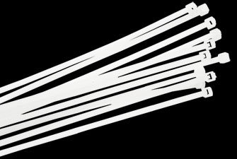 Liberty AV CT-4 White 18 Lb. Tensile Strength Economy Cable Ties, Sold In Packs Of 100