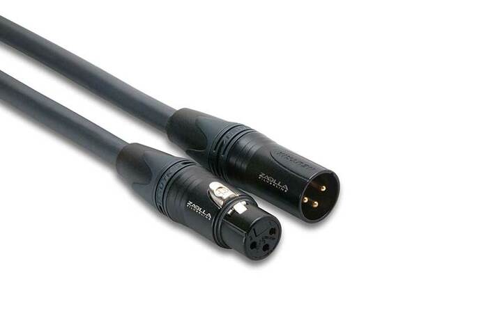 Zaolla ZMIC-103 XLRF-XLRM Mic Cable 3ft, Silverline, Black