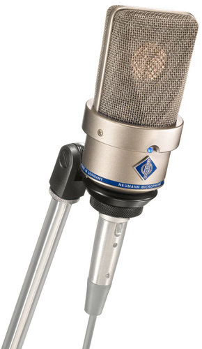 Neumann TLM 103 Large Diaphragm Cardioid Microphone in Satin Nickel Finish with SG1 Swivel Mount & Wood Box TLM103-NICKEL