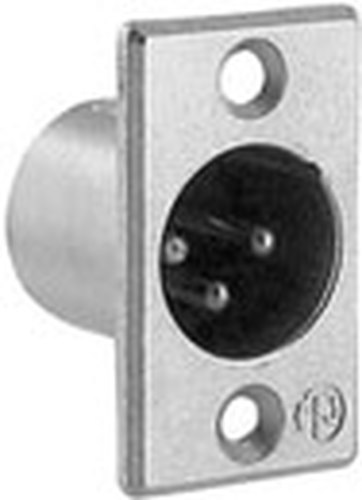 Neutrik NC3MP 3-pin XLRM Panel Connector, Nickel