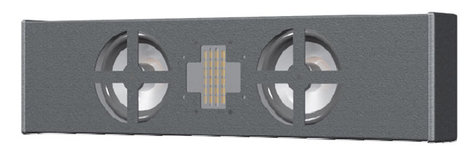 Innovox Audio SL-2.1RH-BLK Two-Way Horizontal-Mount Speaker, Dual 4", Precision Ribbon HF Driver SL-2.1RH-BLK