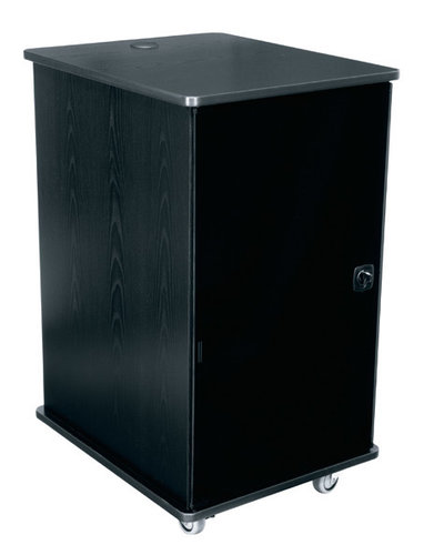 Middle Atlantic Products MFR-2027-KM 20RU 27"D Mobile Furniture Rack with Knotted Maple Finish MFR-2027KM