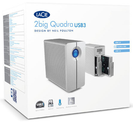 LaCie 9000317 2big Quadra USB 3.0 8TB Desktop Hard Drive 2-Bay RAID | USB 3.0 | FireWire 800