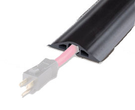 Checkers CHK-RFD3-10 10' Rubber Duct Protector, Black CHK-RFD3-10