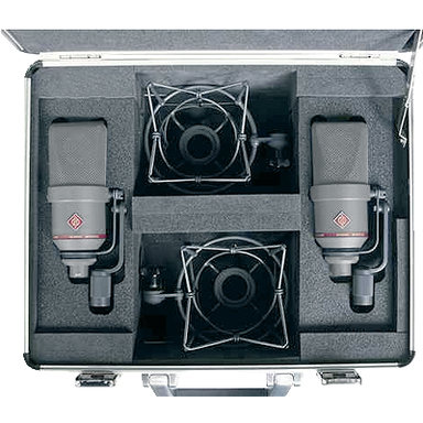 Neumann TLM 170 R-STEREO Matched Pair Of Large Diaphragm Multipattern Condenser Microphones With Accessories, Nickel