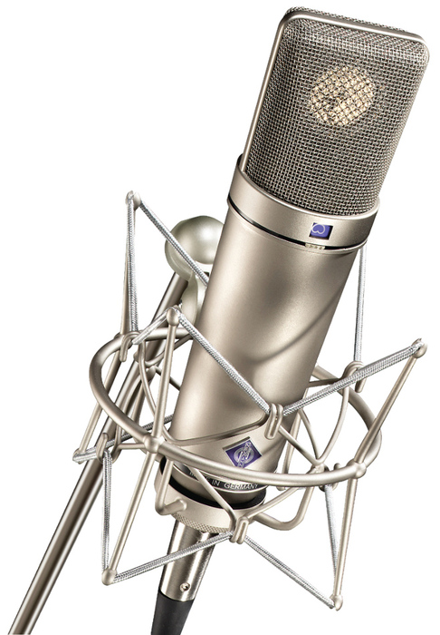 Neumann U 87 Ai Multipattern Large Dual Diaphragm Condenser Microphone in Satin Nickel Finish with Wood Box, WITHOUT Mount U87AI-SILVER