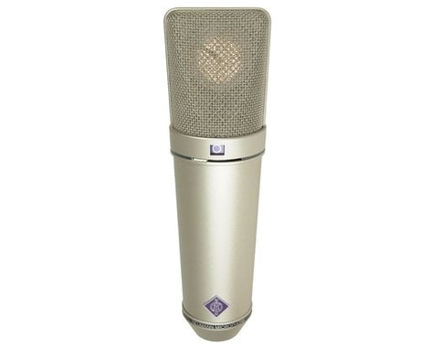 Neumann U 87 Ai Set Z Multipattern Large Dual Diaphragm Condenser Microphone in Satin Nickel Finish with Wood Case, EA 87 Shock Mount, WS 87 Windscreen, & IC 3/25 Cable U87AI/SET-Z/SILVER