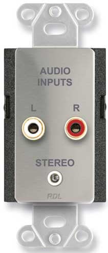 Radio Design Labs D/S-CIJ3D Stainless Steel Stere Audio Input Connector Plate DS-CIJ3D