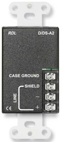 RDL DS-A2 Line Output Assembly, RCA Jacks, Terminal Block, Stainless