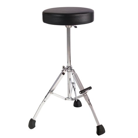 Gibraltar GGS10S 21" Fixed Height Drum Throne with Round Set, Fold-Up Tripod, Foot Rest GGS10S