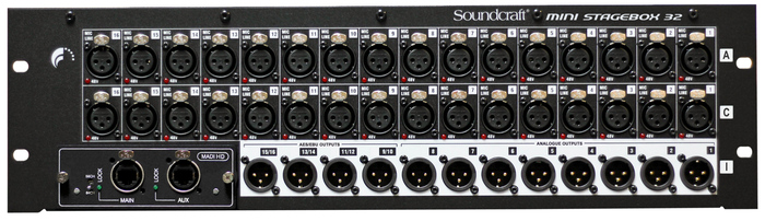 Soundcraft Mini Stagebox 32 32 x 16 Mini Stagebox for Si & Vi Consoles with Included SI MADI/USB Expansion Card for SI Consoles MINI-STAGEBOX-32