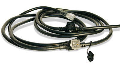 Lex 50123B 25' 15A Black E-String With 3 NEMA 5-15 Receptacles