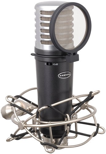 Samson MTR201 Condenser Microphone with Shockmount, Pop Filter, Case MTR201