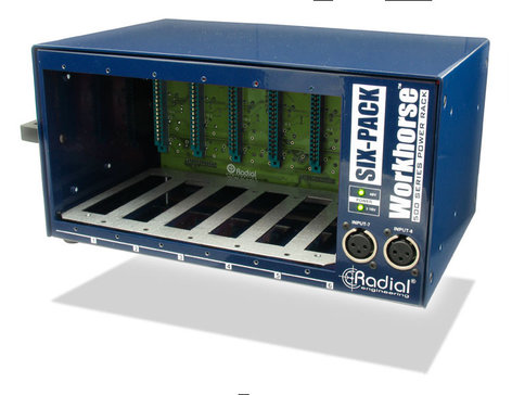 Radial Engineering SixPack 500 Series 6-Slot Desktop Power Rack SIX-PACK