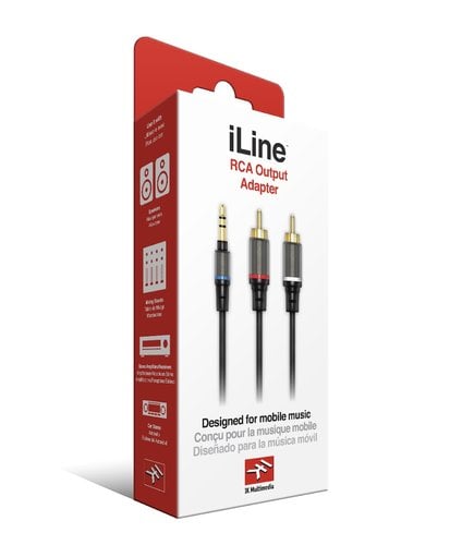 IK Multimedia iLine RCA Output Adapter 1/8” stereo male to 2 x RCA mono male ILINE-RCA-OUT-ADP