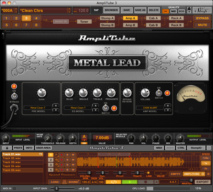 IK Multimedia AMPLITUBE-METAL Amplitube Metal Metal Distortion Guitar Software Plug-in (Electronic Delivery)