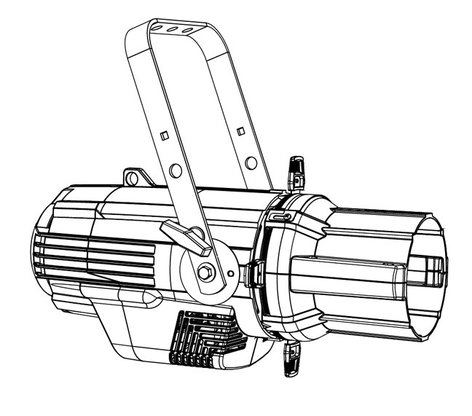 ETC Source Four LED Daylight 5600K LED Ellipsoidal Light Engine With Shutter Barrel And Stage Pin Cable